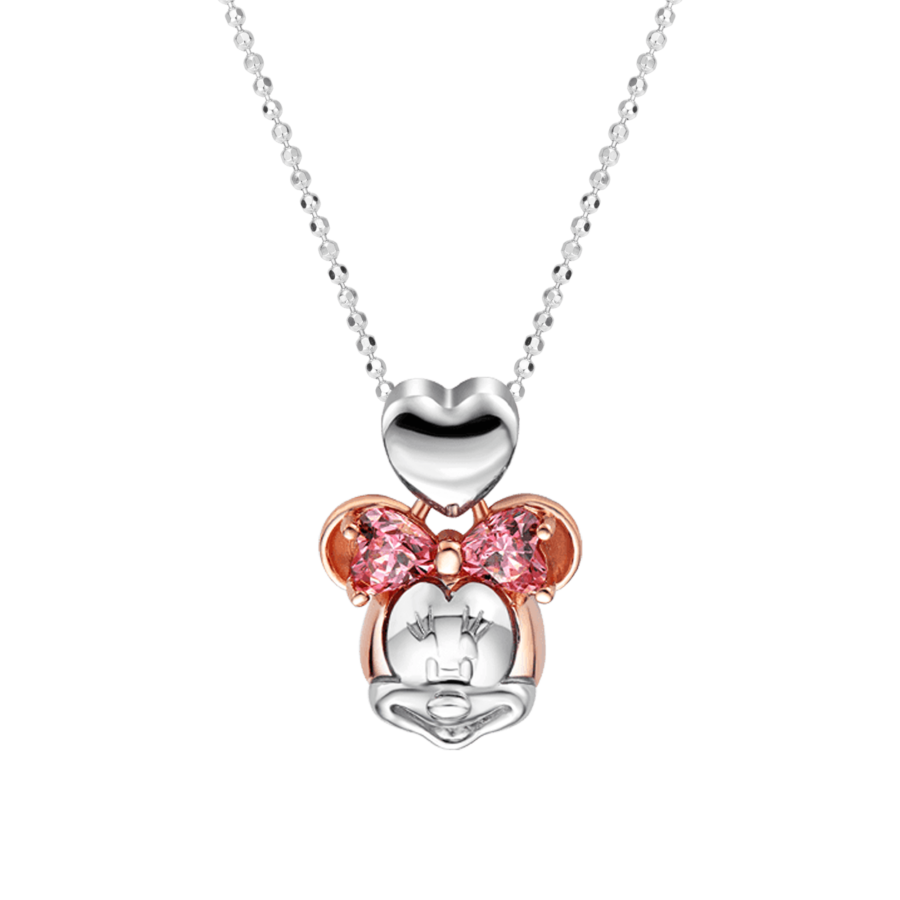 Silver pendant with rose stone